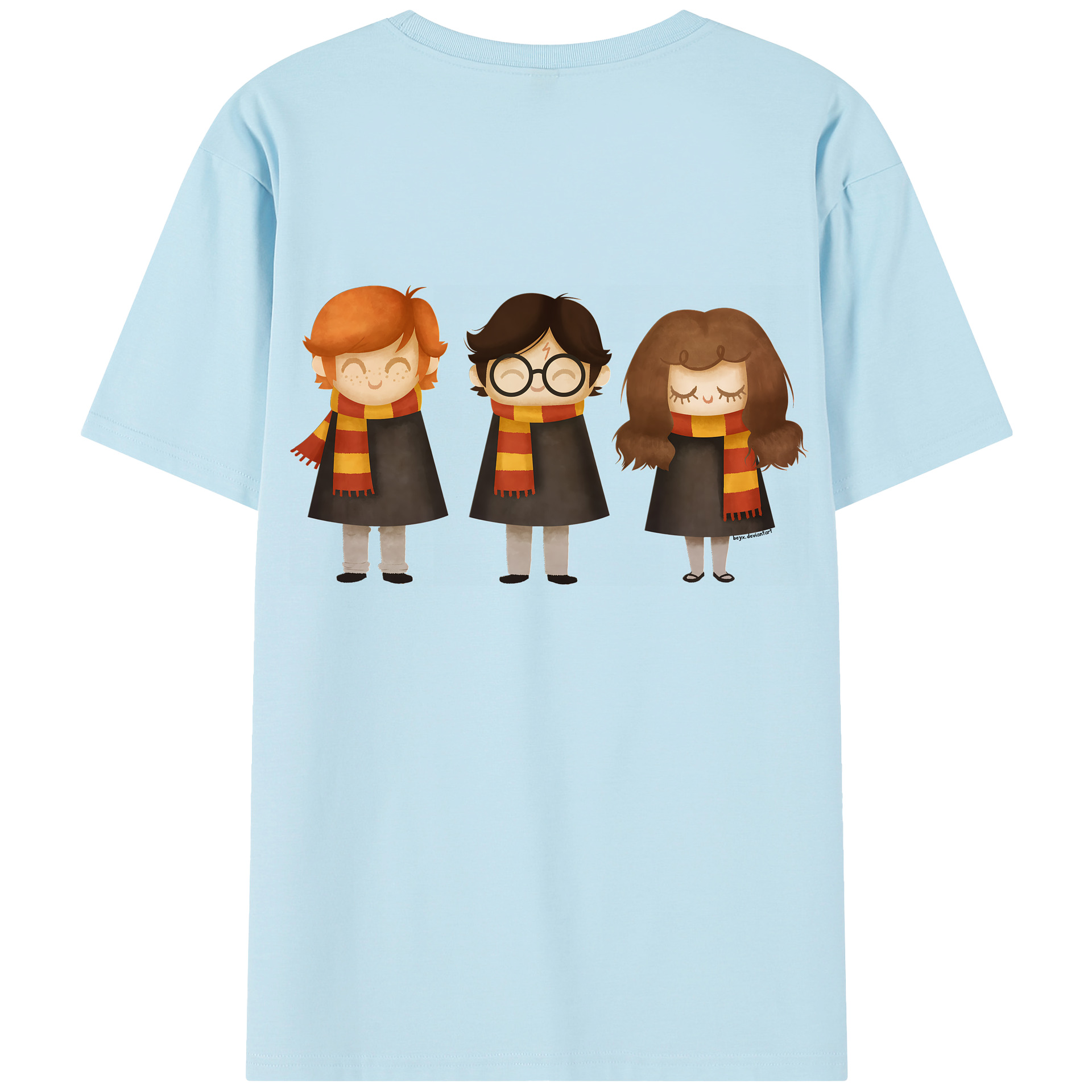 （画像用） Harry Potter ハリー・ポッターシリーズ 綿100％半袖Tシャツ（背面プリント）